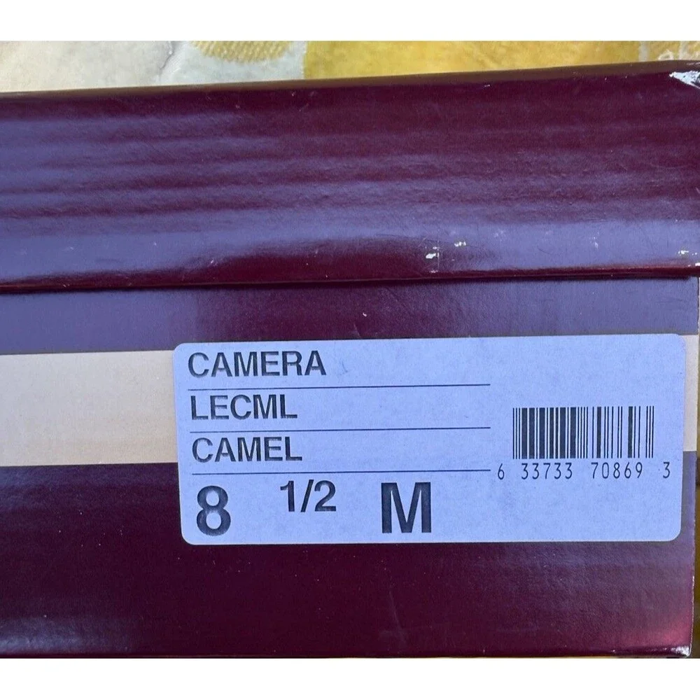 New In Box Etienne Aigner Camel Leather Camera Boots Size 8.5M